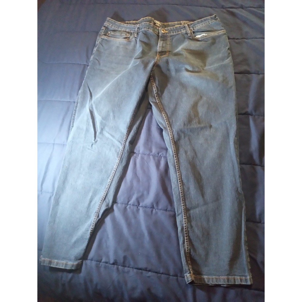 Chaps Men's‎ Slim Straight Fit Jeans Size 44x32 Dark Wash Denim